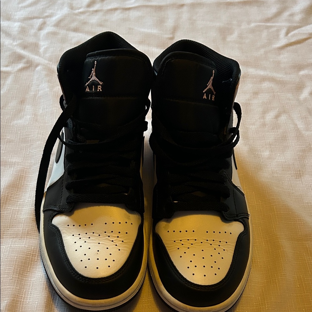 Jordan Black and White High-Top Sneakers
